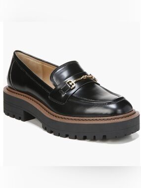 Sam Edelman Laurs Platform Lug Sole Loafer Black Size 9M